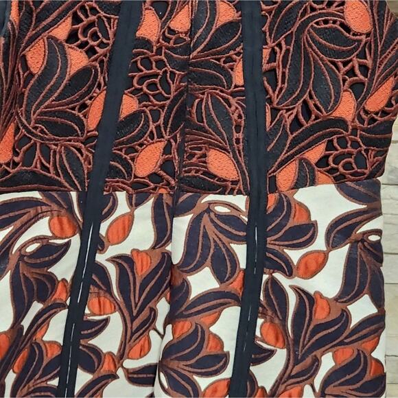 Ann Taylor Vine Lace Jacquard Flare Party Chico's Dress Size 0P Petite - Picture 8 of 15